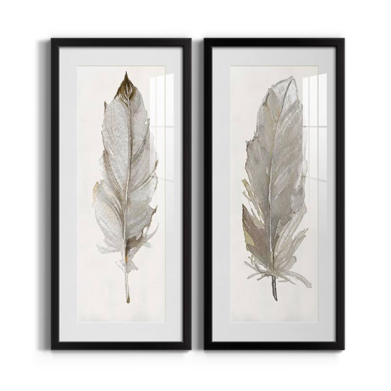 Neutral Feather II-Premium Gallery Framed Print - Ready to Hang