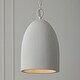 preview thumbnail 4 of 3, 11.25" W x 18.5" H 1-Light Handcrafted Fluted Ceramic Pendant in Matte White - 11"W x 18.5"H