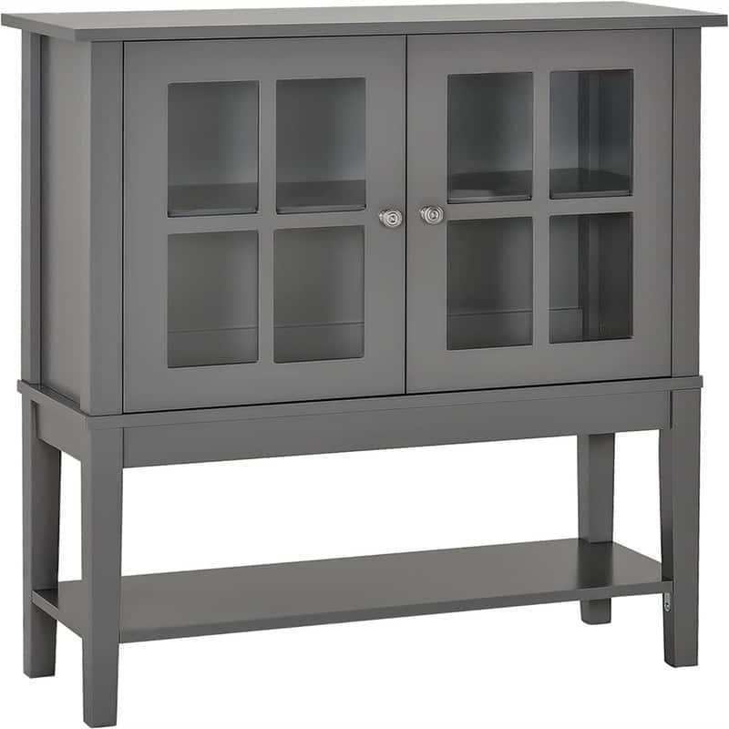 Modern Sideboard Buffet Cabinet - 31.5" L x 11'W x 33" H - Grey