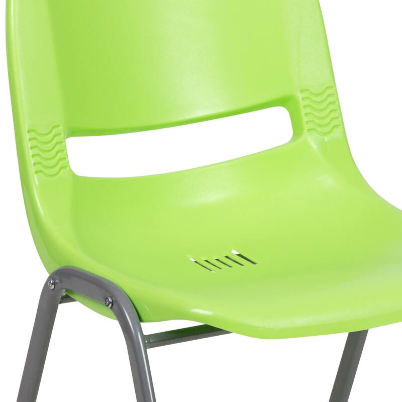 880 lb. Capacity Ergonomic Shell Stack Chair with Metal Frame