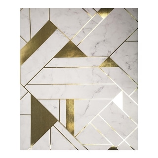 Advantage Gulliver Off-white Marble Geometric Wallpaper - 20.5 x 396 x ...