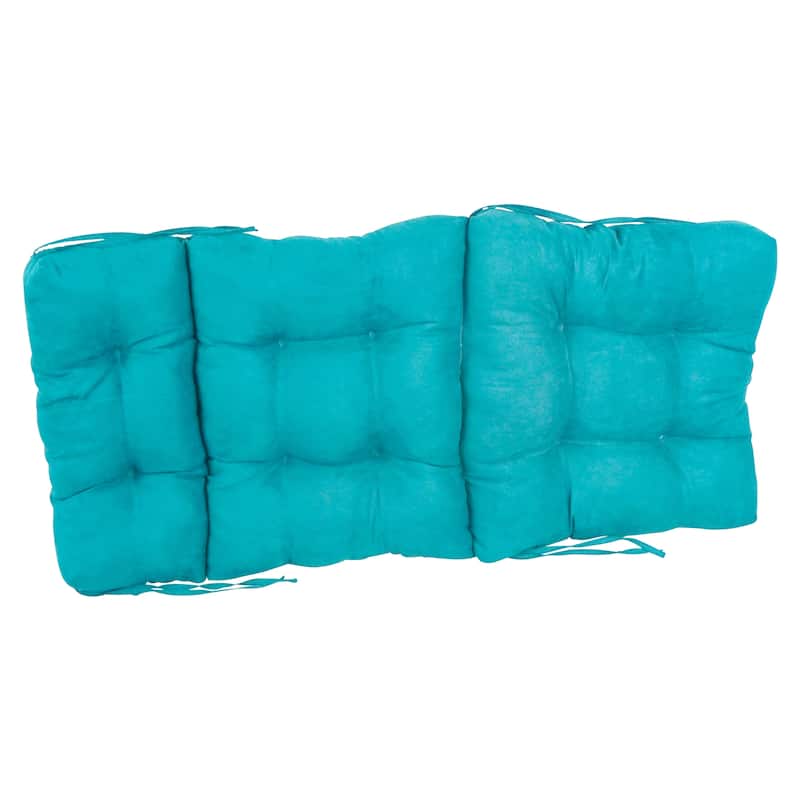 Multi-section Tufted Indoor Microsuede Seat/Back Chair Cushion (Multiple Sizes)