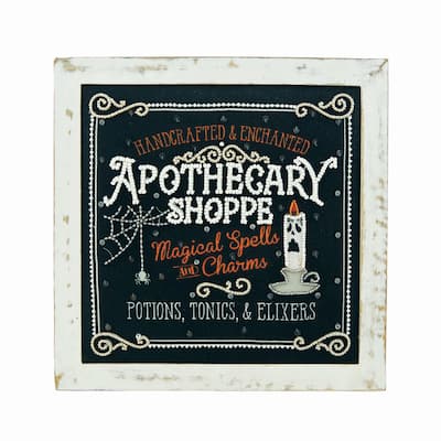 10.25" Halloween "Apothecary Shoppe" Decorative Shadow Box