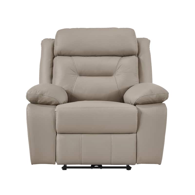Garrey Leather 3-Piece Power Double Reclining Living Room Sofa Set