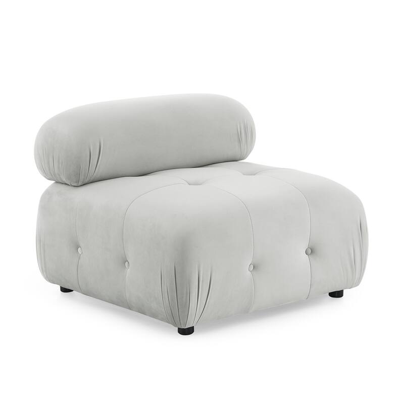 Modular L Shaped Sectional Sofa, Button Tufted Designed with Ottoman