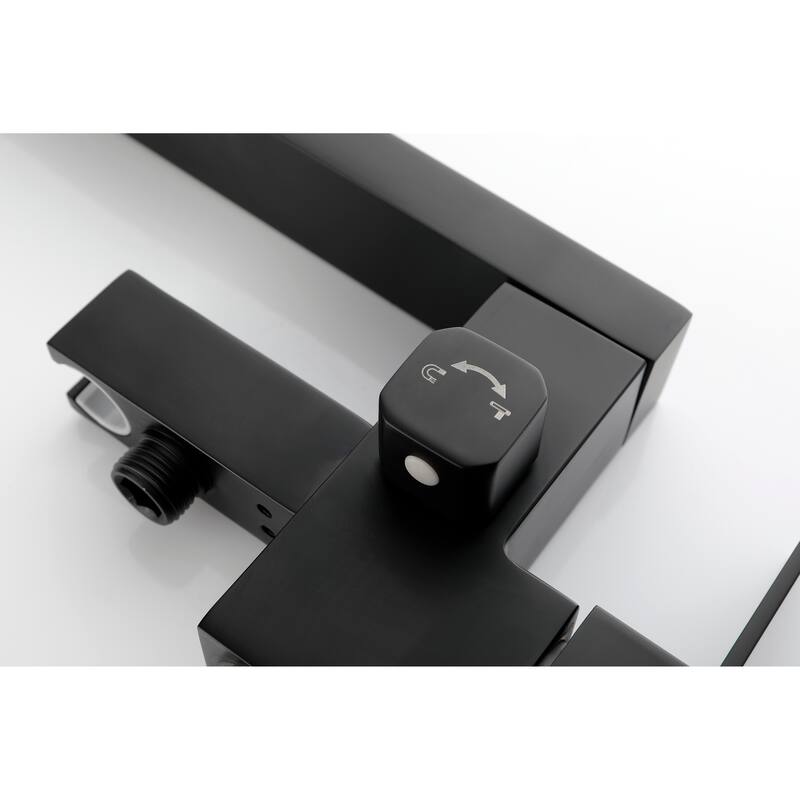 Floor Mounted Tub Faucet High Flow Freestanding Tub Filler Faucet with Handheld Shower Head and Swivel Spout