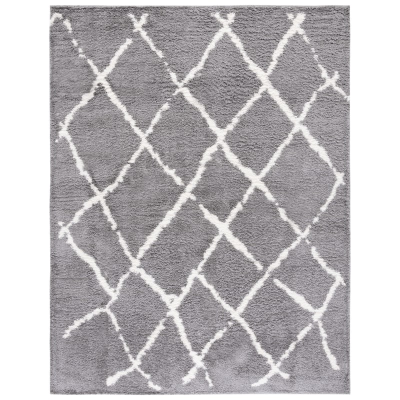 SAFAVIEH Berber Shag Toyo Light Grey/Cream Rug