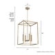 preview thumbnail 4 of 7, Hunter Sunjai 4 Light Modern Candle Pendant - Entry, Dining room - Caged, Glam, Candle