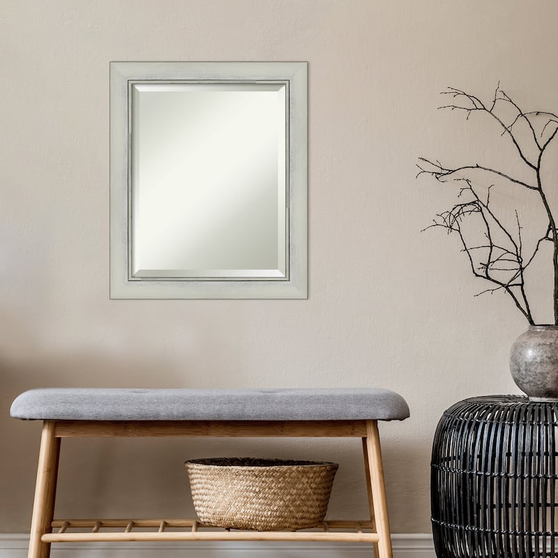 Beveled Wall Mirror - Flair Polished Nickel Frame