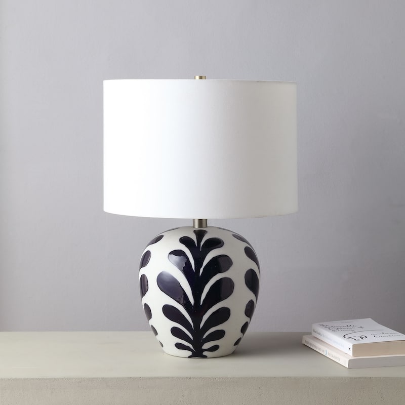 Renwil Darina 19.25" Length Table Lamp, Off-White and Navy
