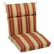 Blazing Needles Indoor/Outdoor Sectioned Chair Cushion - Kingsley Stripe Ruby