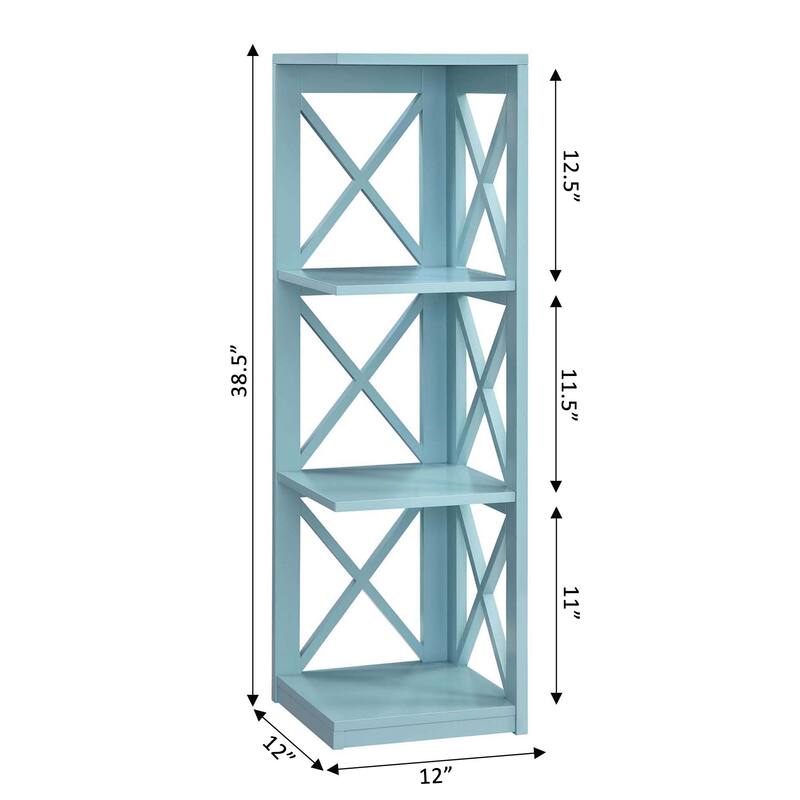 Convenience Concepts Oxford 3 Tier Corner Bookcase