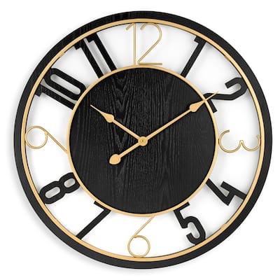 Sorbus 24" Wooden Wall Clock (Numeral)
