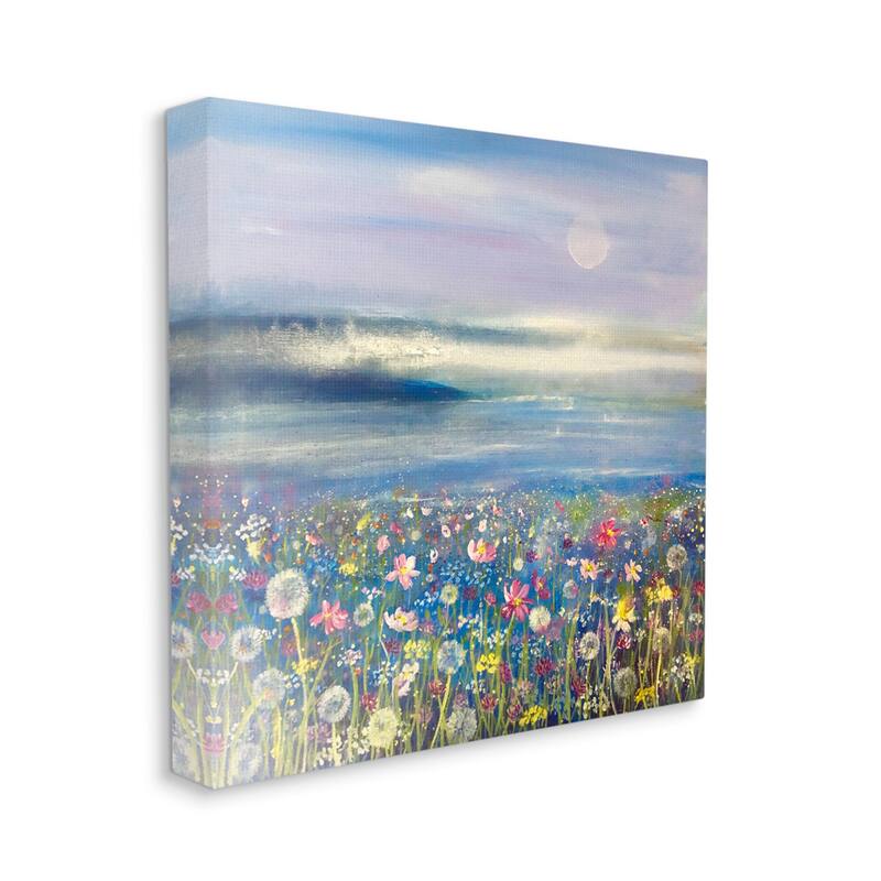 Stupell Moonlit Lake Meadow Stretched Canvas Wall Art, Design by Emma Catherine Debs