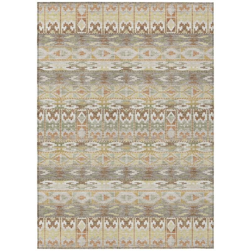 Machine Washable Indoor/ Outdoor Global Haswell Chantille Rug