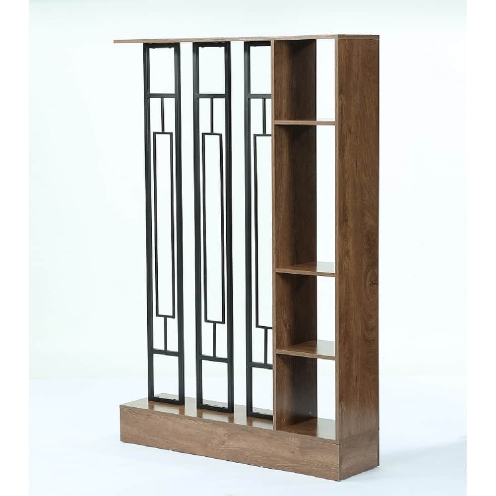 Freestanding Wall Room Divider with Display Shelves, 47.2" W x 70.9" H