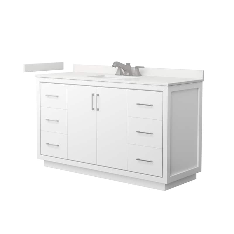 Wyndham Collection WCF111160S-QTZ-US3MXX Icon 60" Free Standing Single