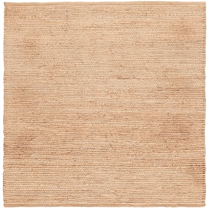 Nourison Natural Jute Indoor only Solid Area Rug - 5' x square - Bleached