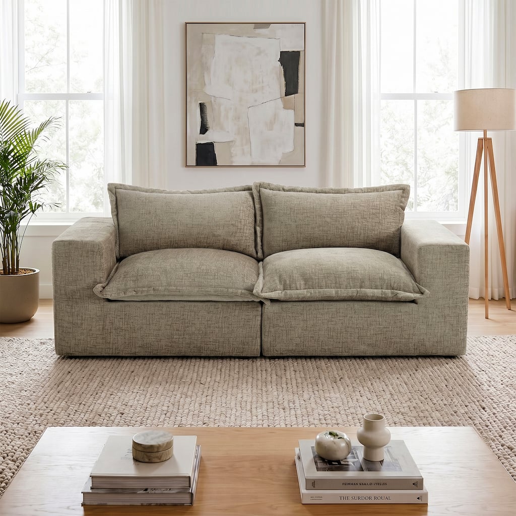 84" Fluffy Cloud Couches Loveseat Sofas