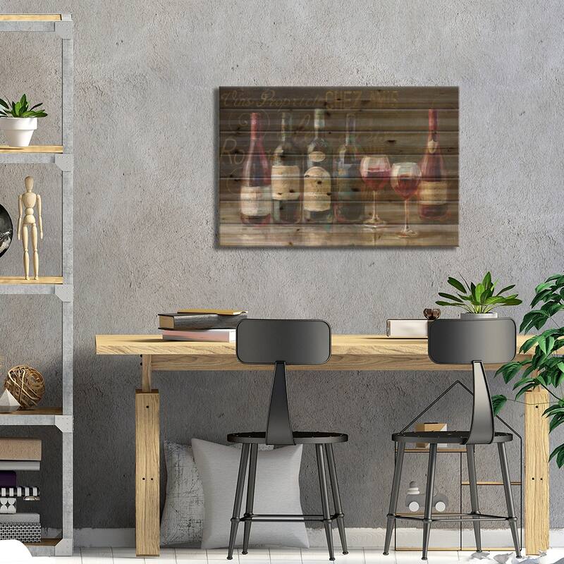 Bistro Reds V.2 Print On Wood by Danhui Nai - Multi-Color