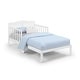 preview thumbnail 4 of 27, Wooden Toddler Bed, 53 x 29.5 x 24.50 Inch Crib, Stylish Style for Kids Bedrooms