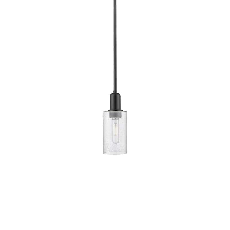 Innovations Lighting 716-1S-10-5 Clymer Pendant Clymer 5" Wide Mini - Matte Black / Seedy