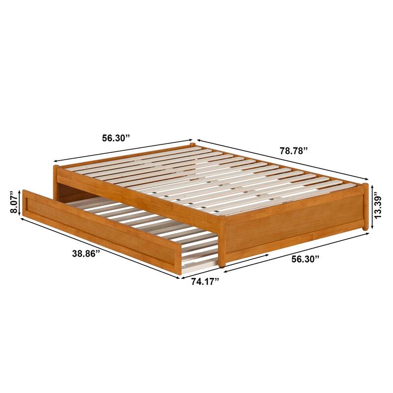 Barcelona Panel Platform Bed with Twin Trundle