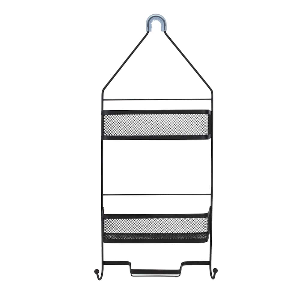 Bath Bliss Mesh Collection Deluxe Shower Caddy in Matte Black - 10.5"x 4.6"x 25.5"