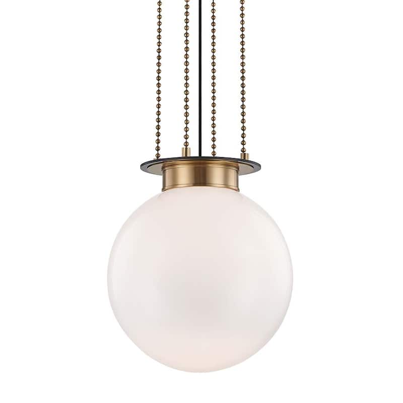 Hudson Valley Lighting Gunther Single Light 17" Wide Pendant - Aged Old Bronze