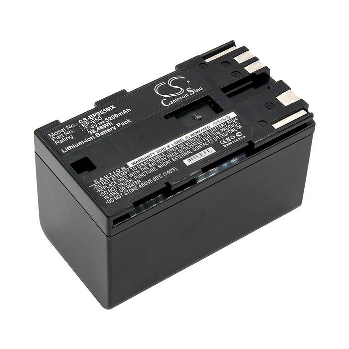 Battery for Canon BP955 EOS C100 Mark II XF305 XL1 XL1S XL2 XM2 BP-955 5200mAh - Black - Black