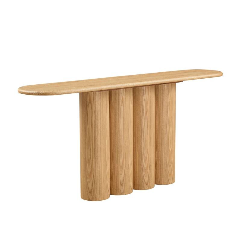 66.93" Modern Console Table for Entryway with Unique cylinders Legs Design for Living Room Hallway Foyer Entrance Study