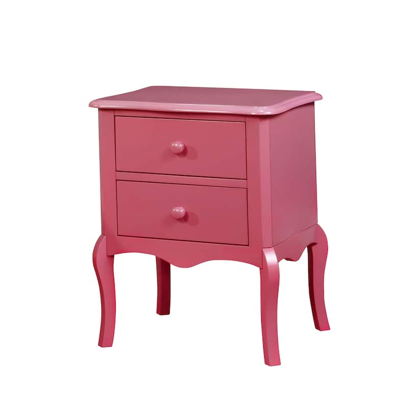 Hoa Traditional Solid Wood 2-Drawer Nightstand by Furniture of America