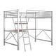 preview thumbnail 19 of 20, Sturdy Full Size Metal Loft Bed with Integrated Desk and Shelf - Enhanced Functionality and Space Efficiency