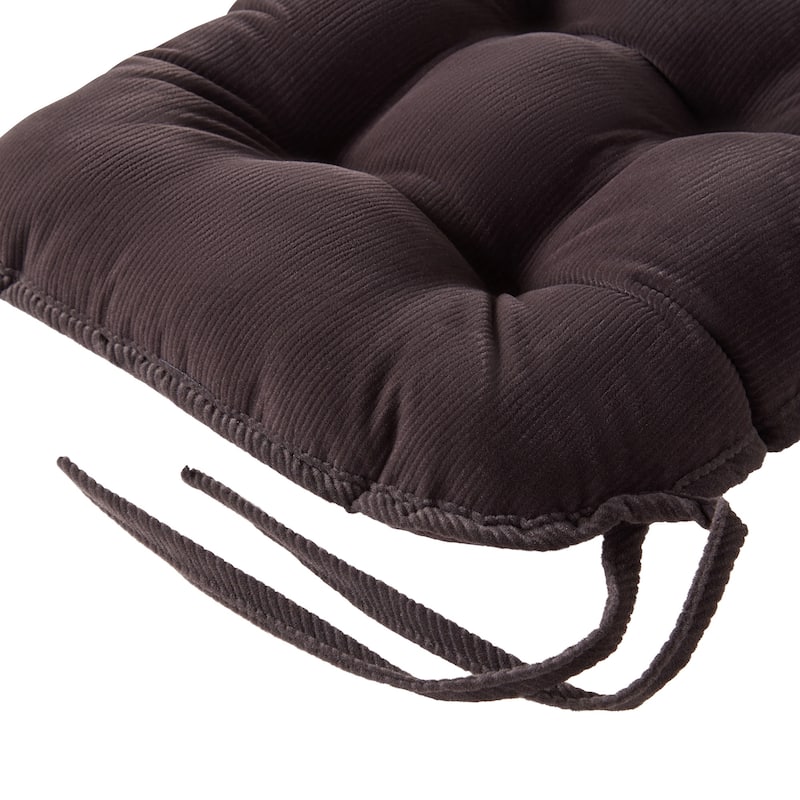 Omaha Indoor Reversible Corduroy Chair Pads (2-Pack)