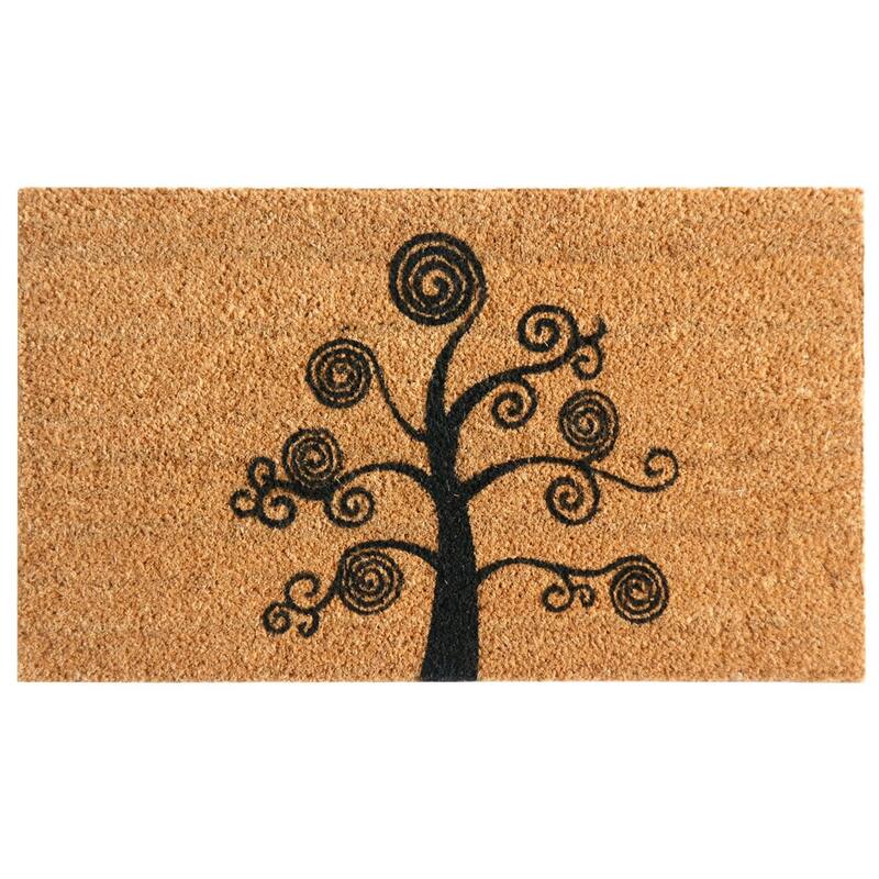 Rubber-Cal "Deciduous Tree" Modern Door Mat, 18 x 30-Inch