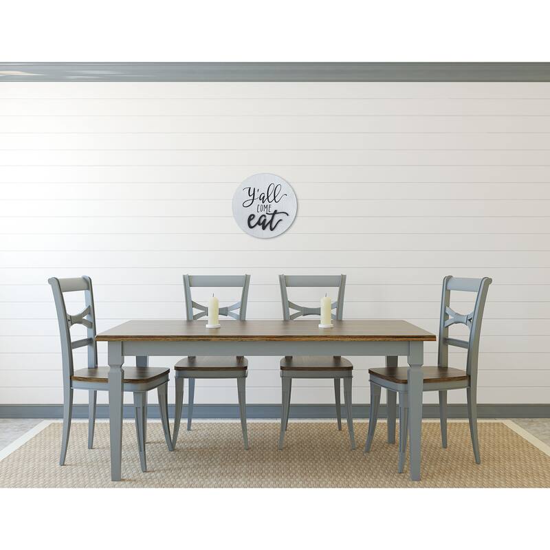 "Y'all Come Eat" Square Pine Wood Wall Décor