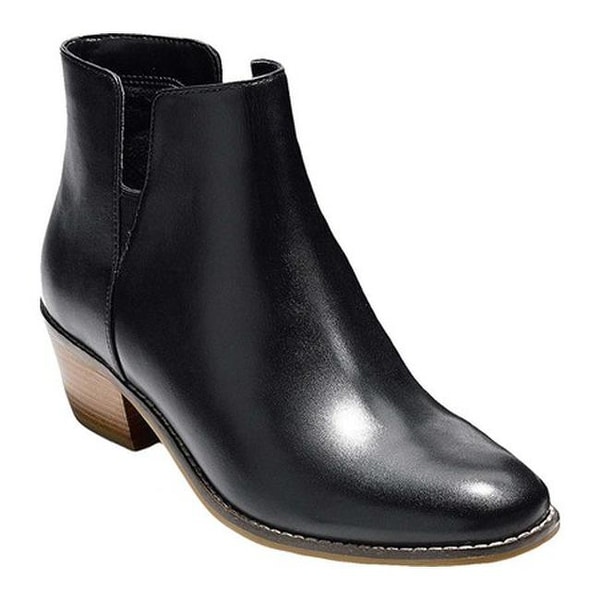 Abbot Bootie Black Leather 