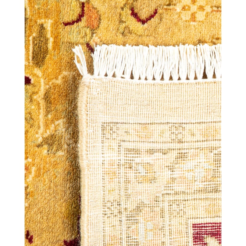 Overton Hand Knotted Wool Vintage Inspired Traditional Mogul Ivory Area Rug - 12 x 15+