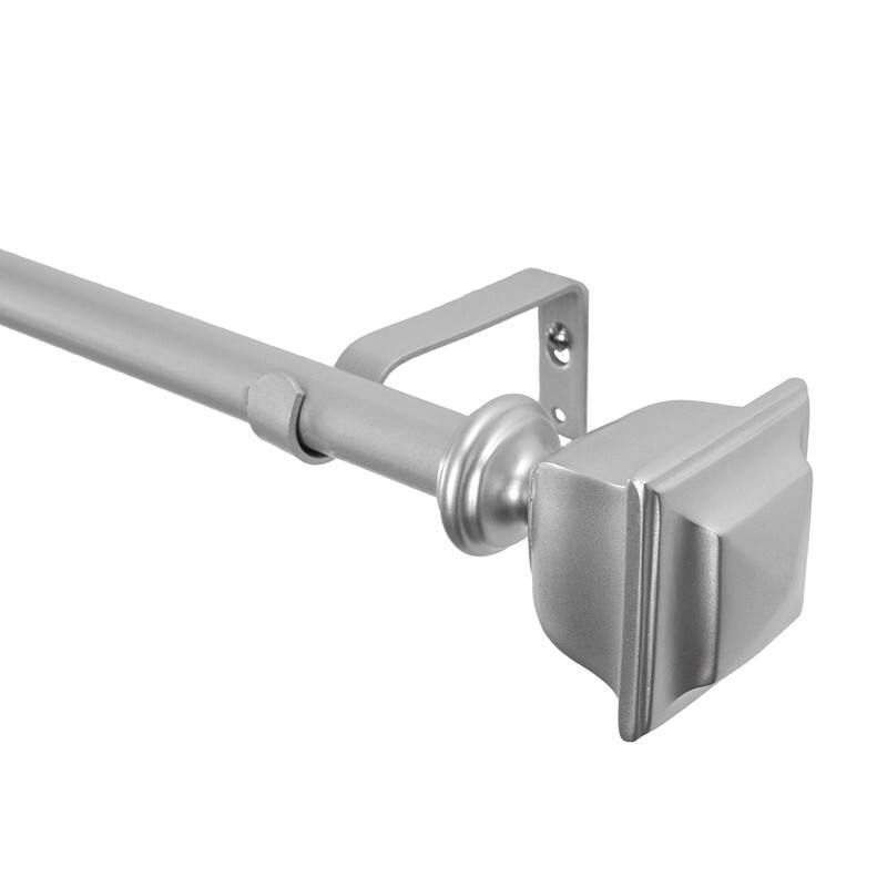 UTOPIA ALLEY Wall Mounted 3/4 Inch Curtain Rod, Single Decorative Drapery Rod, Adjustable Curtain rods for Windows