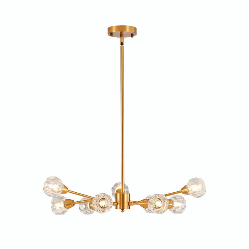 Modern Crystal Chandelier - 9-Light Fixture