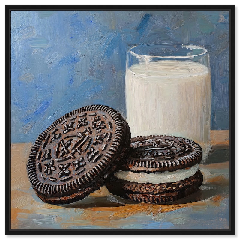 Ode to the Oreo Canvas by Art Remedy - Black - 24" x 24"