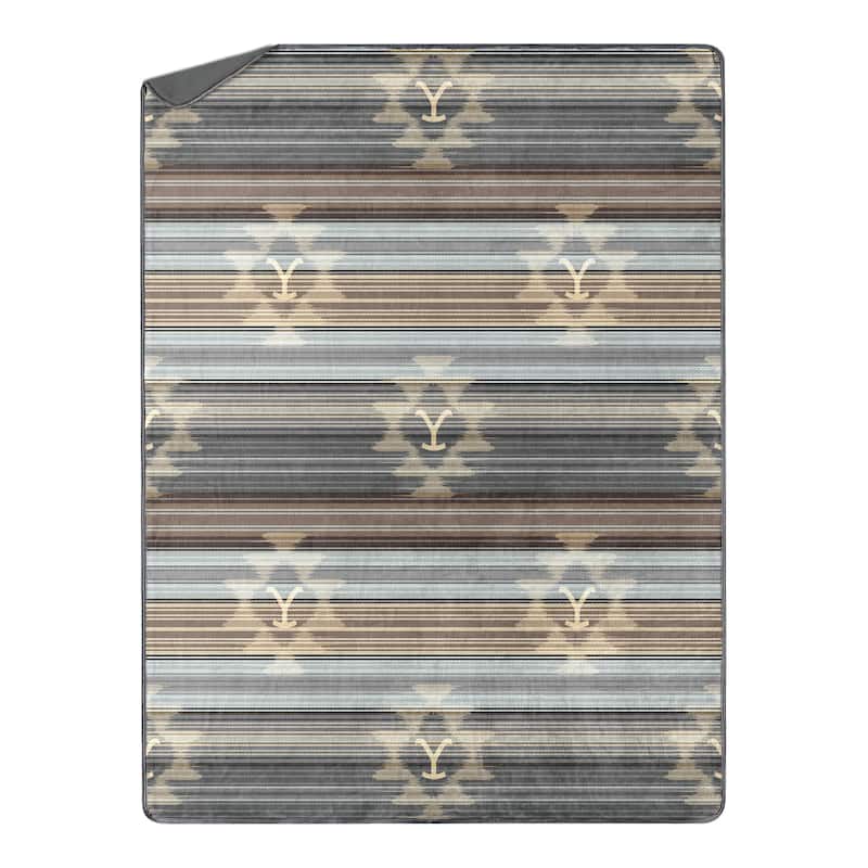 Paramount Yellowstone Western Ombre Silk Touch Sherpa Throw Blanket