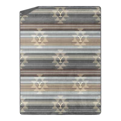 Paramount Yellowstone Western Ombre Silk Touch Sherpa Throw Blanket