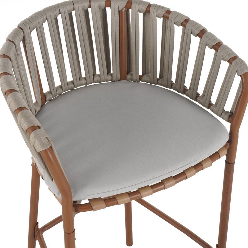 Outdoor Matal Rope Barstool