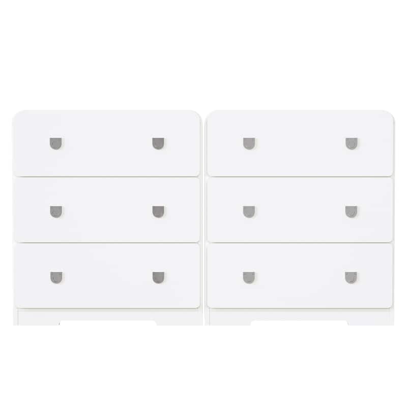 Painted 3-Drawer Nightstand for Bedroom