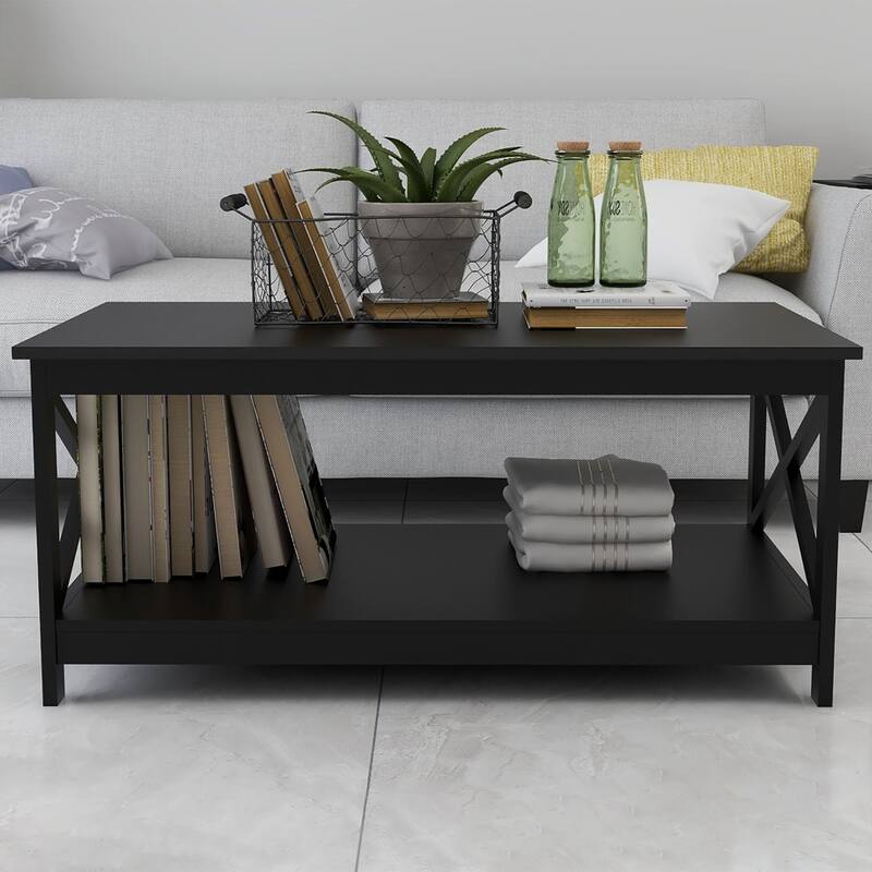 Coffee Table Oxford End Table-Black Color