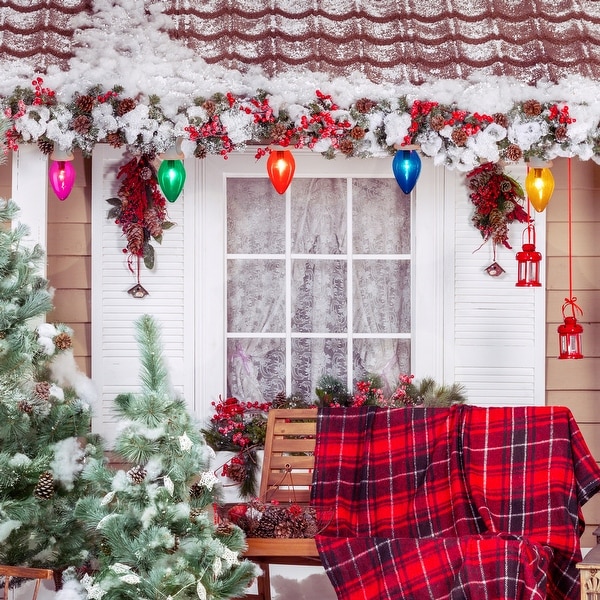 クリスマス C7 Christmas String Lights - Multi Color - 24' White Wire - 25ct