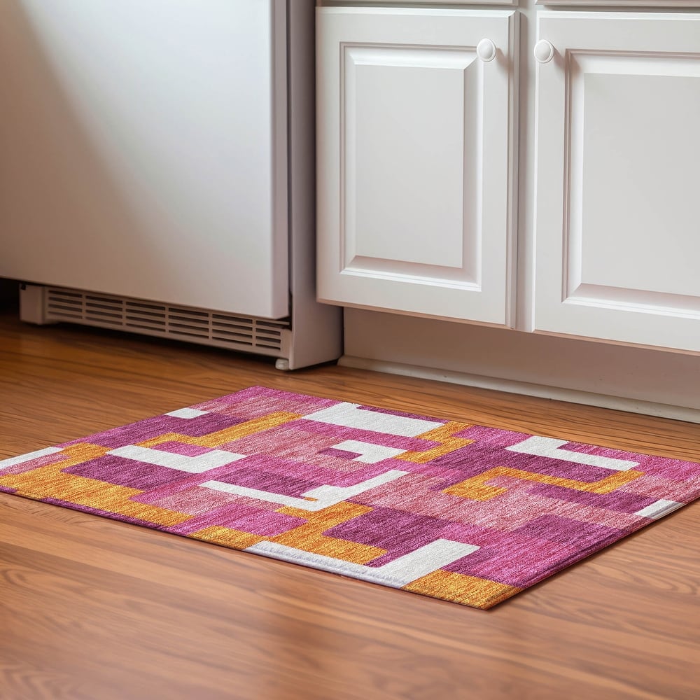 Premium Washable Super Soft Geo Casual Mayfield Rug