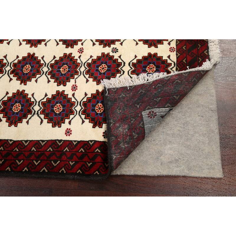 Traditional Geometric Balouch Persian Area Rug Wool Hand-knotted - 3'5" x 6'1"