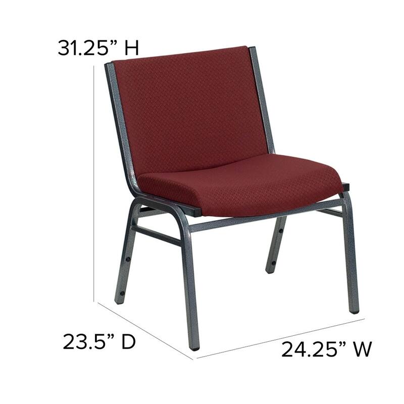 2 Pack Big & Tall 1000 lb. Rated Fabric Stack Chair